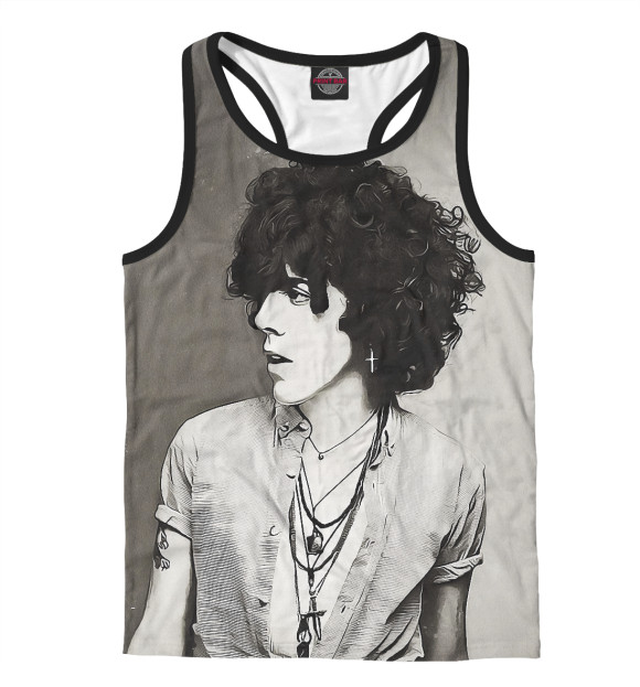 Мужская майка-борцовка с притом Laura Pergolizzi цвета Белый Мужская майка-борцовка с изображением Laura Pergolizzi цвета Белый