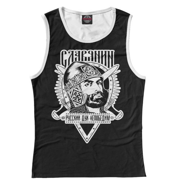 Майка для девочки с изображением Славянин цвета Белый