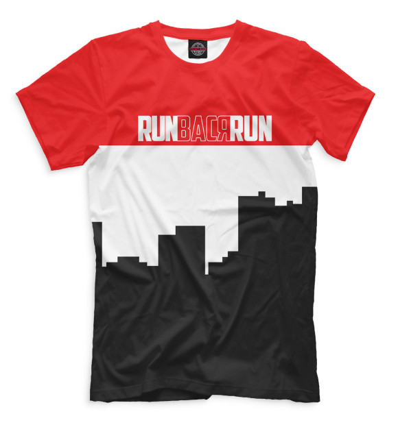 Мужская футболка с изображением Run Вася Run цвета Черный