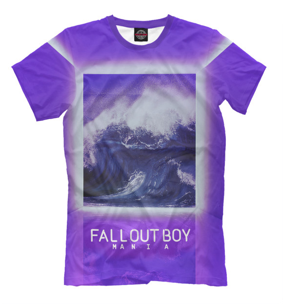 Мужская футболка с изображением Fall Out Boy MANIA цвета Молочно-белый