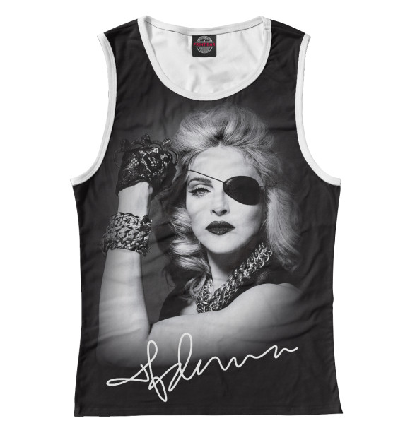 Женская майка с изображением Madonna цвета Белый