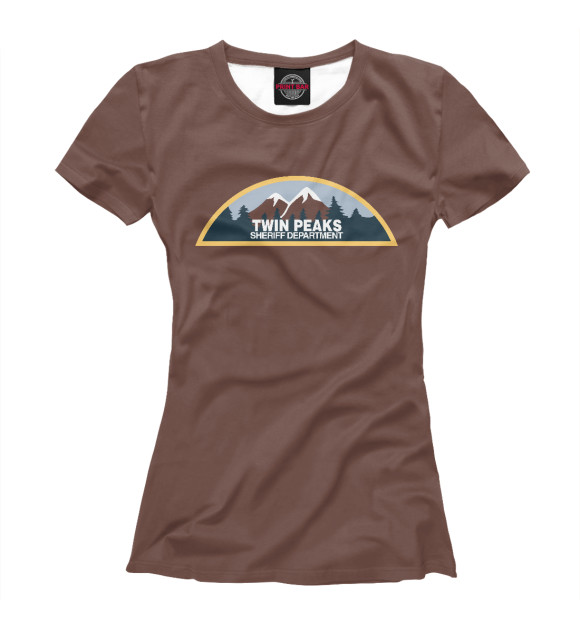 Женская футболка с изображением Twin Peaks Sheriff Department цвета Белый