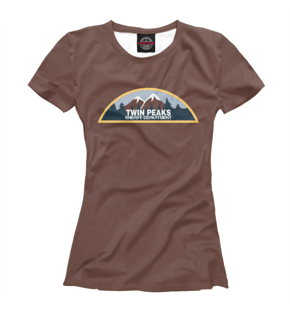 Футболка для девочек с изображением Twin Peaks Sheriff Department цвета Белый