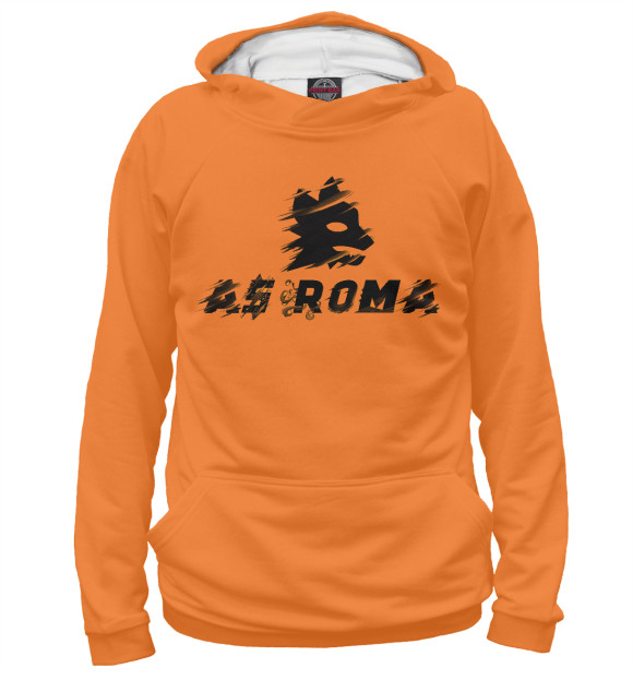 Женское худи с изображением AS Roma цвета Белый