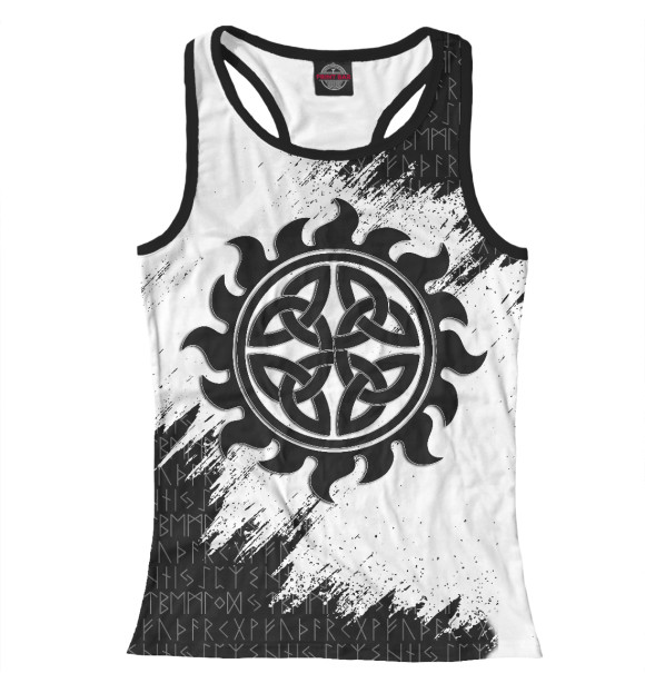 Женская майка-борцовка с изображением Оберег Грозовик цвета Белый