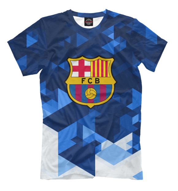 Футболка для мальчиков с изображением ФК Барселона цвета Молочно-белый