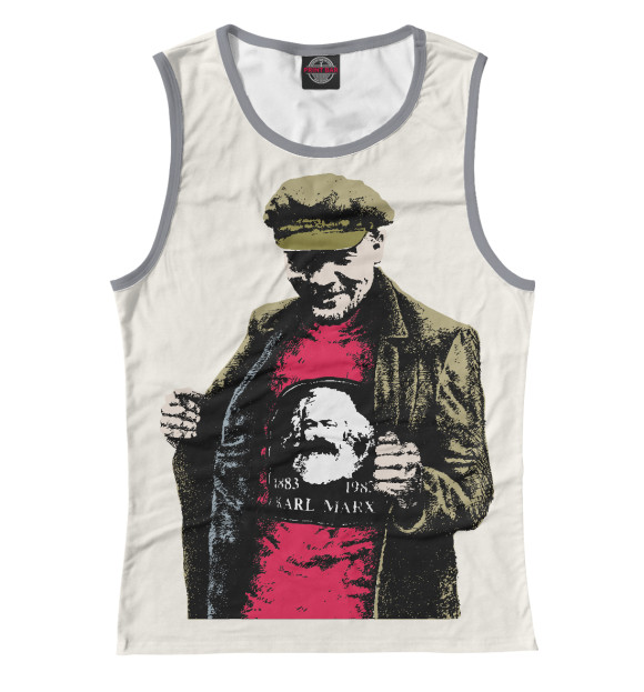 Майка для девочки с изображением Ленин цвета Белый
