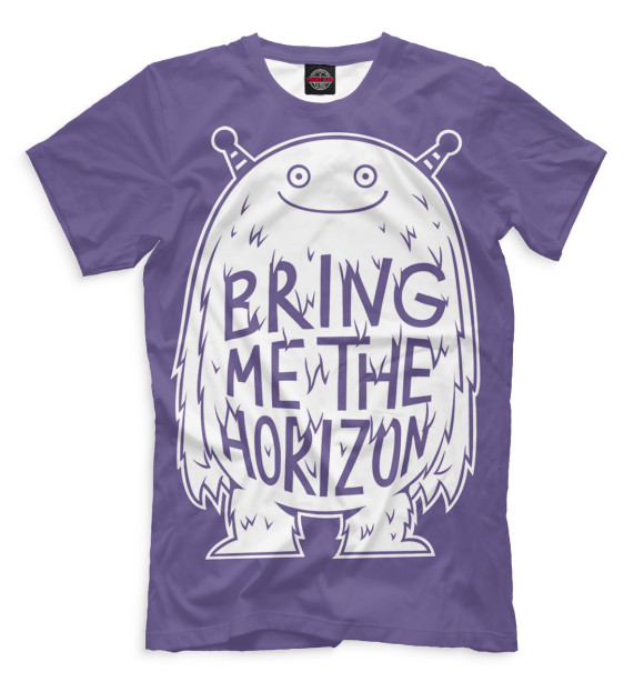 Мужская футболка с притом Bring Me The Horizon цвета Серый Мужская футболка с изображением Bring Me The Horizon цвета Серый