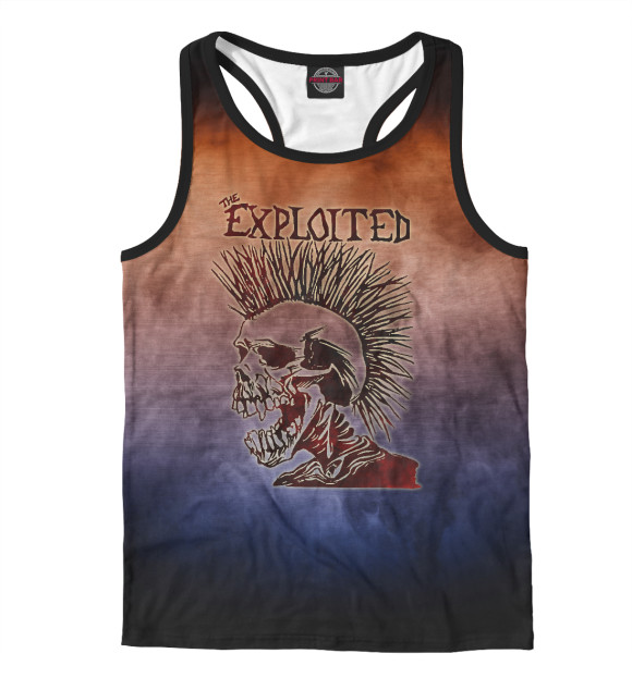 Мужская майка-борцовка с изображением The Exploited цвета Белый