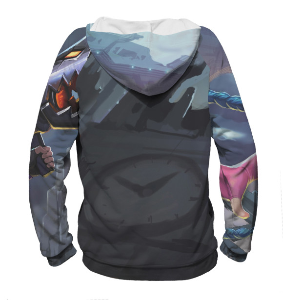 Мужское худи с изображением Jinx цвета Белый