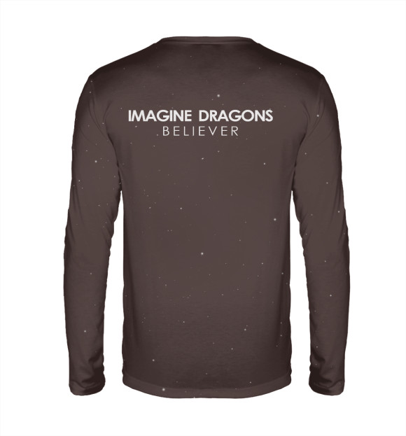 Мужской лонгслив с изображением Imagine Dragons Believer цвета Белый