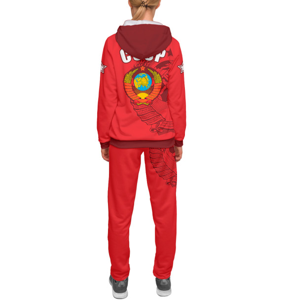 Женский спортивный костюм с изображением СССР цвета Белый