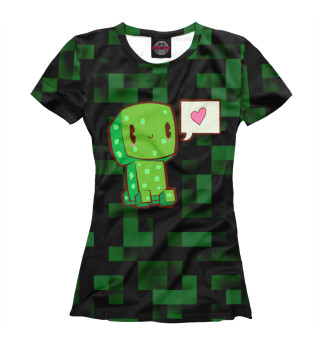 Женская футболка Minecraft Creeper