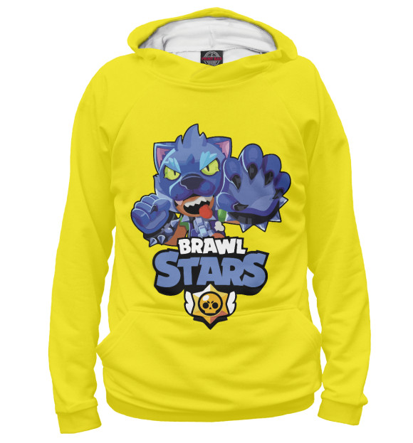 Женское худи с изображением Brawl Stars Leon цвета Белый