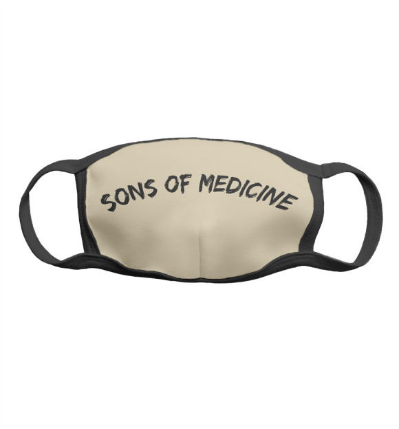 Маска тканевая с изображением Sons of medicine цвета Белый