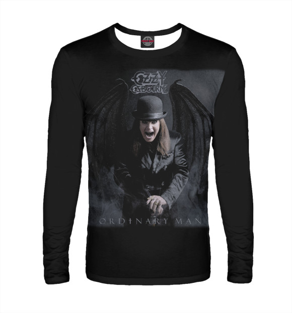 Мужской лонгслив с изображением Ozzyosbourne цвета Белый