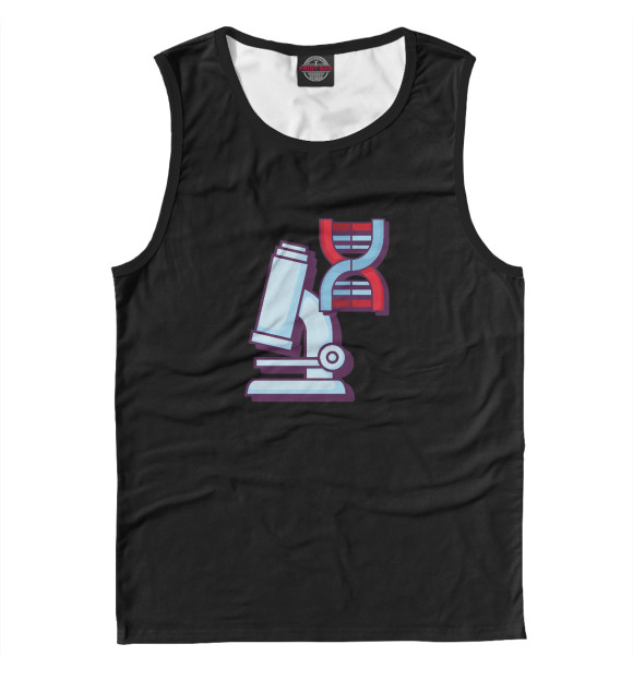 Мужская майка с изображением Биология цвета Белый