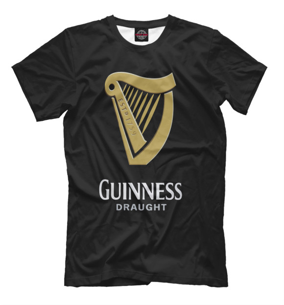 Футболка для мальчиков с изображением Ирландия, Guinness цвета Черный