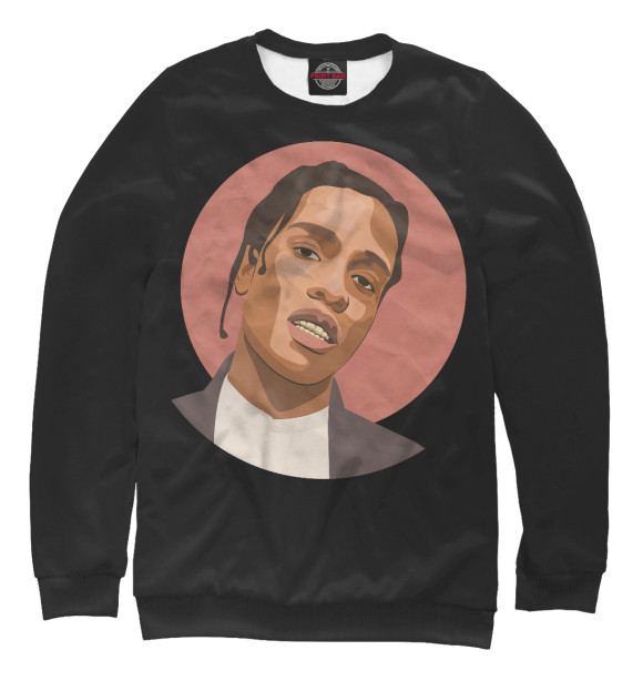 Свитшот для девочек с изображением ASAP Rocky цвета Белый