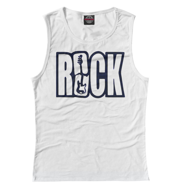 Майка для девочки с изображением Rock цвета Белый