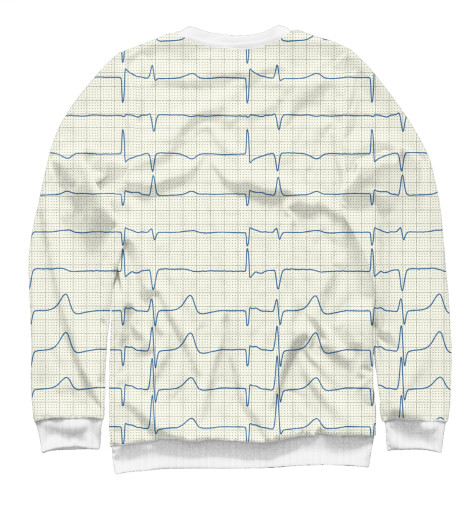 

Свитшоты Print Bar, Белый, ЭКГ