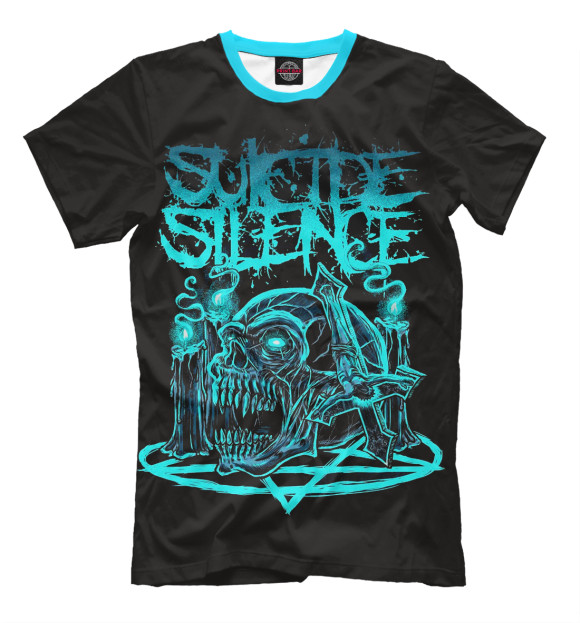 Мужская футболка с изображением Suicide Silence цвета Черный