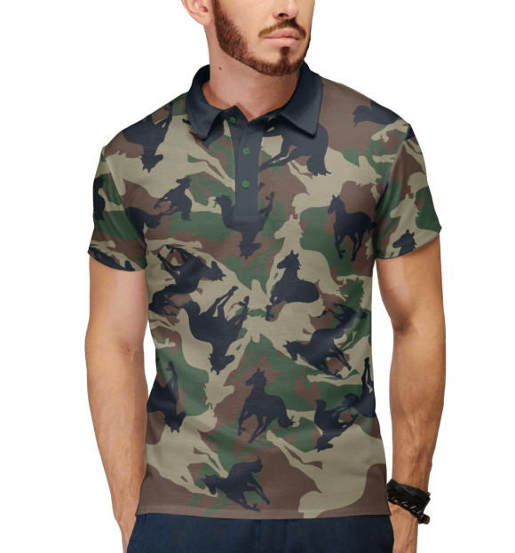 Мужское поло с изображением Deftones цвета Белый