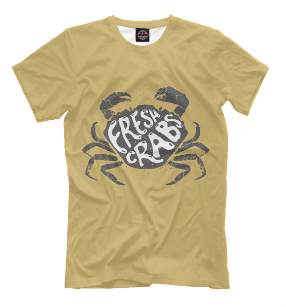Мужская футболка с изображением Fresh Crabs цвета Хаки