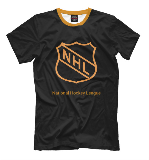 Мужская футболка с изображением НХЛ цвета Черный