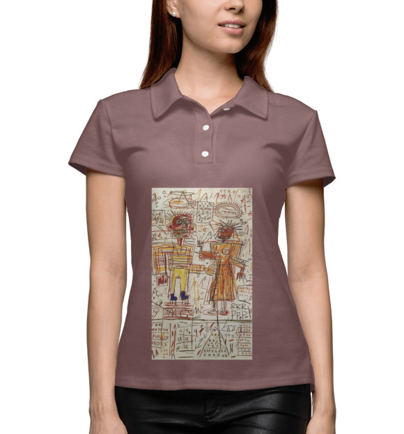 Женское поло с изображением Portrait with Suzanne цвета Белый