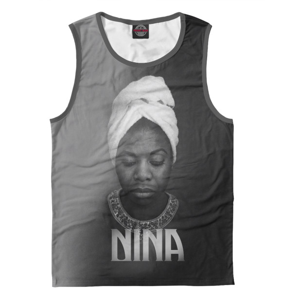 Майка для мальчика с изображением Nina Simone цвета Белый