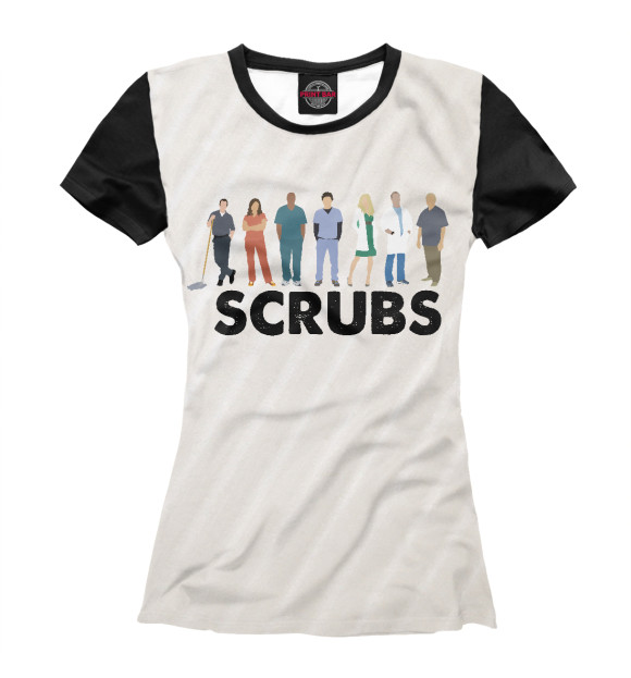 Женская футболка с изображением Клиника цвета Белый