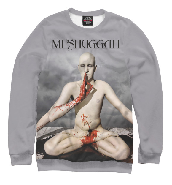 Мужской свитшот с изображением Meshuggah цвета Белый
