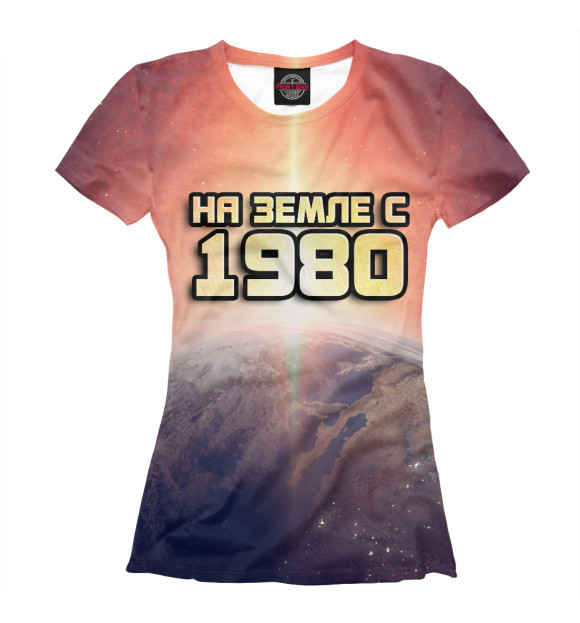 Футболка для девочек с изображением На земле с 1980 цвета Белый