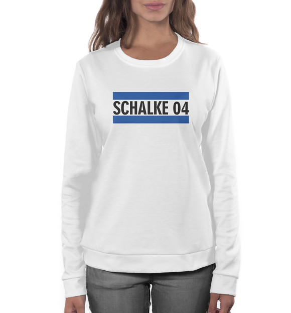 Женский свитшот с изображением Schalke 04 цвета Белый