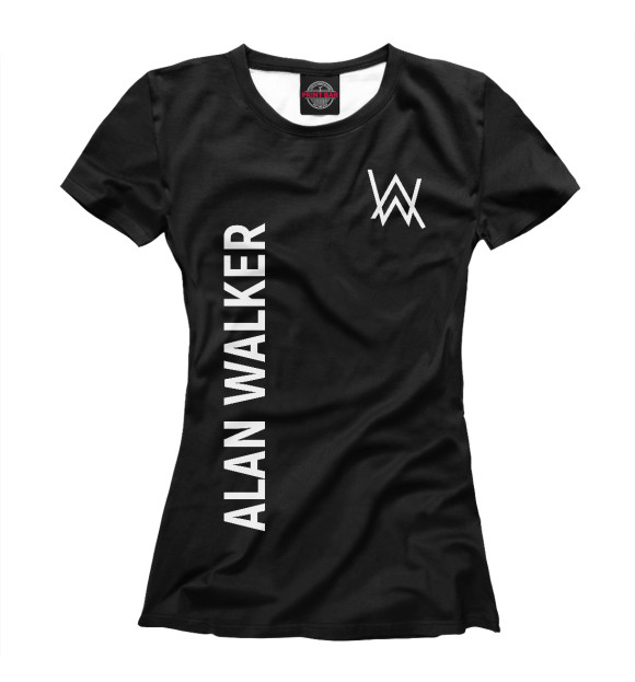 Женская футболка с изображением Alan Walker цвета Белый