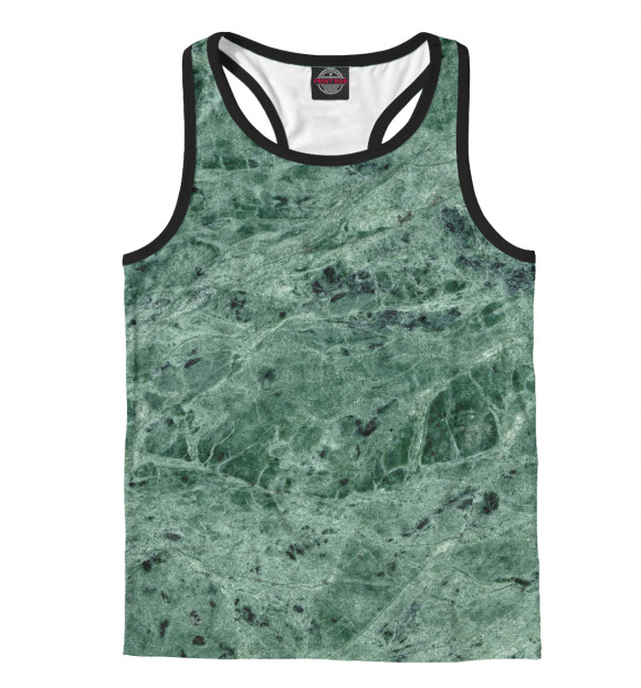 Мужская майка-борцовка с изображением Мрамор цвета Белый