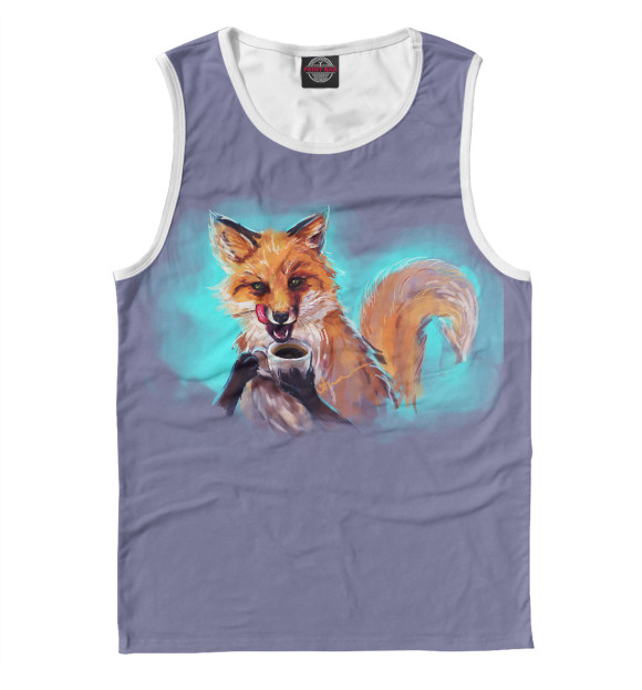 Майка для мальчика с изображением Лиса цвета Белый