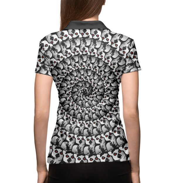 Женское поло с изображением Абсалютное збогойствие цвета Белый