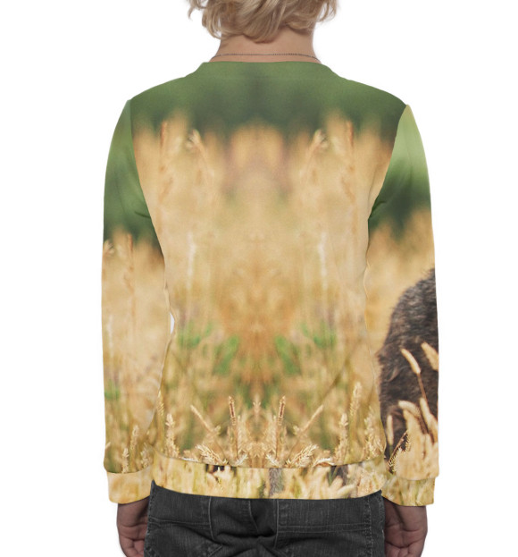 Свитшот для мальчиков с притом Волк цвета Белый Свитшот для мальчиков с изображением Волк цвета Белый