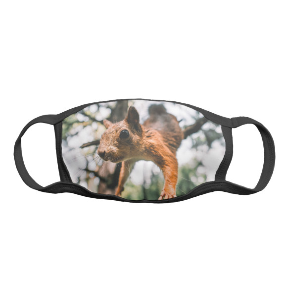 Маска тканевая с изображением Белка цвета Белый