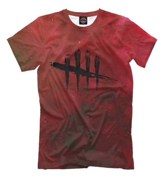 Мужская футболка с изображением Fire smoke цвета Темно-бордовый