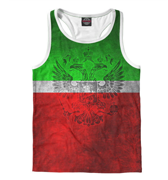 Мужская майка-борцовка с изображением Чеченская Республика цвета Белый