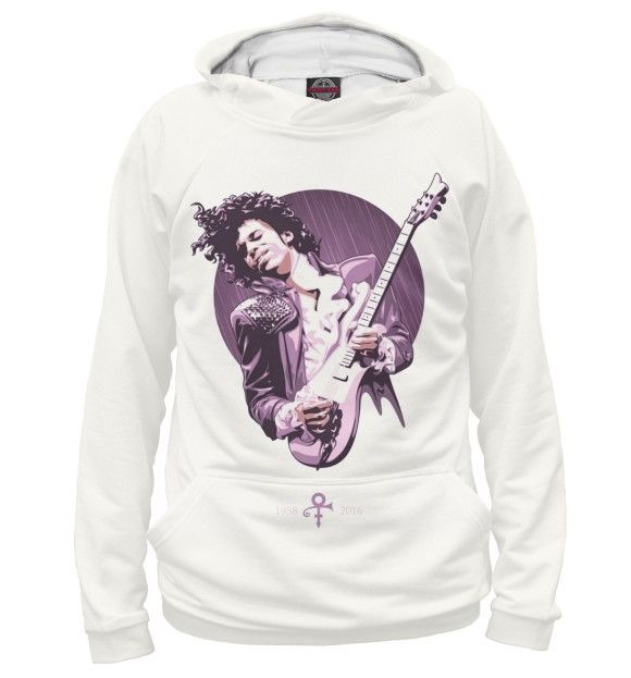 Женское худи с изображением Prince: Purple rain цвета Белый