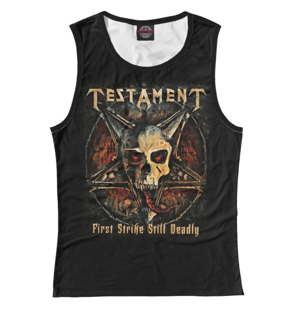 Майка для девочки с изображением Testament цвета Белый