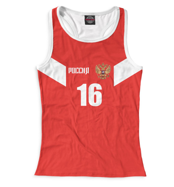 Женская майка-борцовка с изображением 16 Антон Миранчук цвета Белый