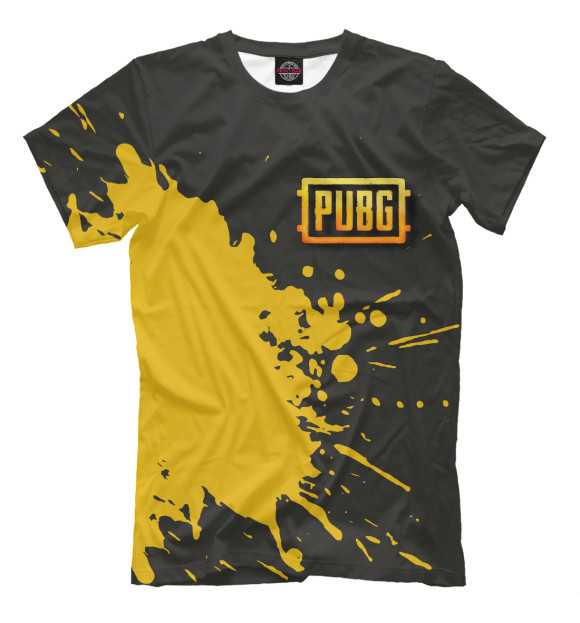 Мужская футболка с притом PUBG цвета Молочно-белый Мужская футболка с изображением PUBG цвета Молочно-белый