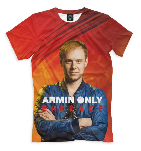 Мужская футболка с изображением Armin van Buuren цвета Светло-коричневый