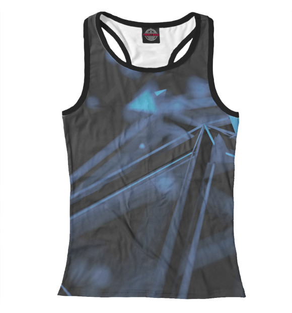 Женская майка-борцовка с изображением 3D Galaxy цвета Белый