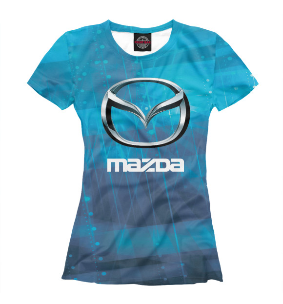 Футболка для девочек с изображением Mazda цвета Белый